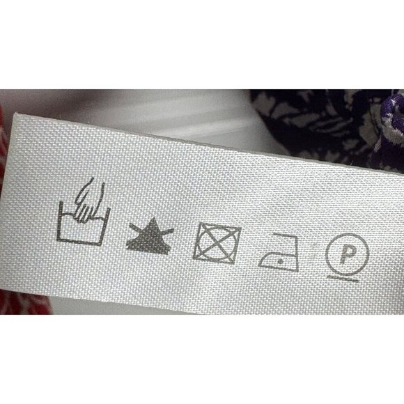 ViX Paula Hermanny Tunic Top size small Red Purple silk v-neck 3/4 bell sleeve - Picture 8 of 9